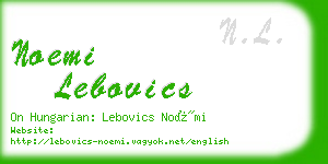 noemi lebovics business card